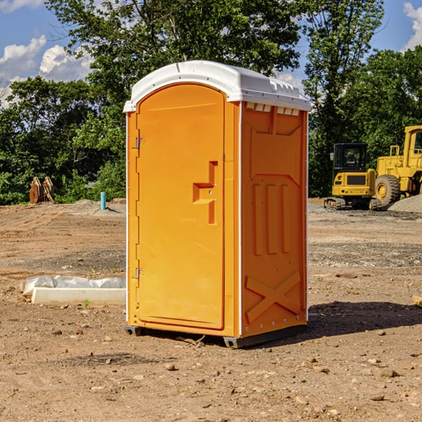 how often are the porta potties cleaned and serviced during a rental period in Garfield County